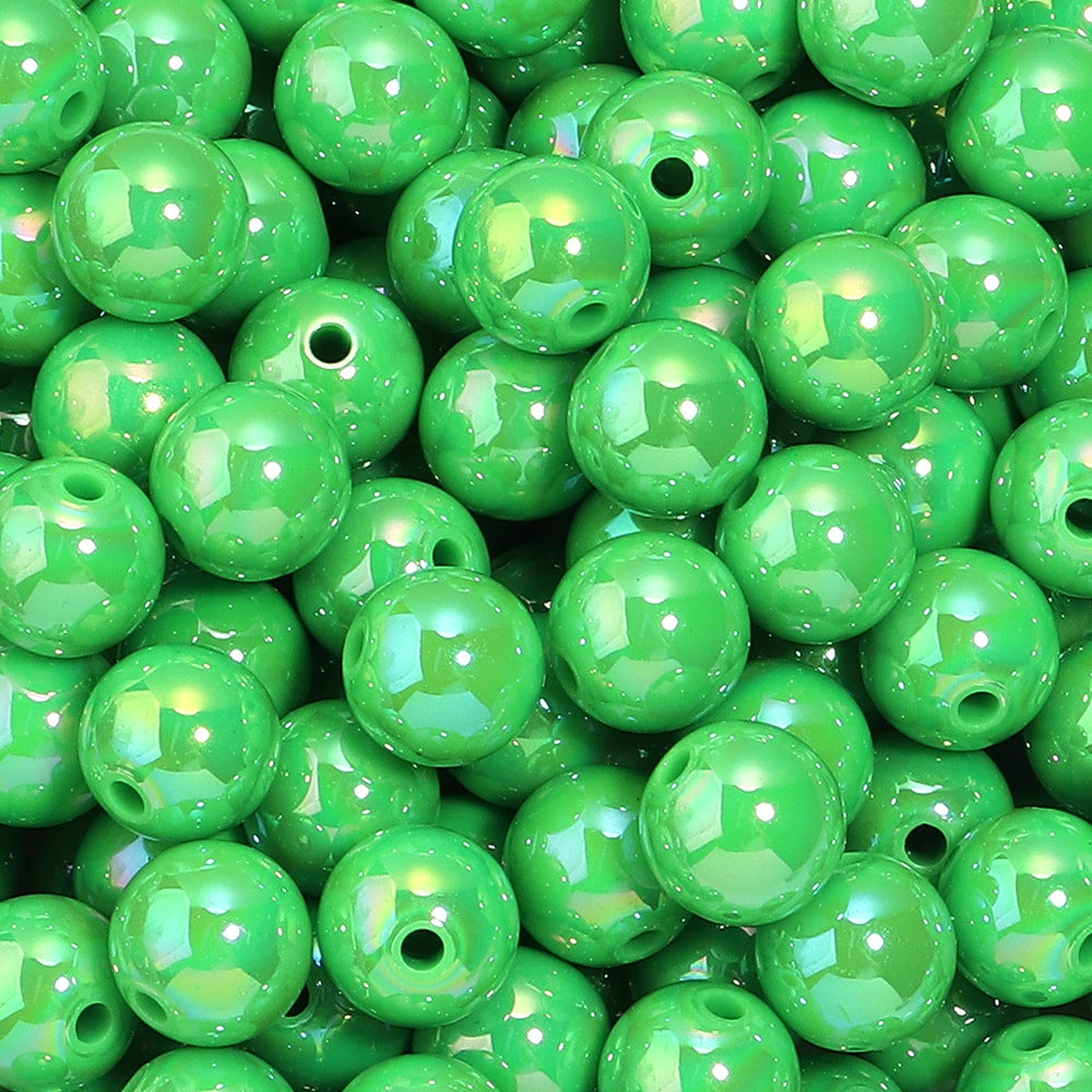 800pcs 16mm plated acrylic round beads, large hole chunky bubblegum beads, DIY craft supplies for beadable pens, bracelets, keychains & phone charms