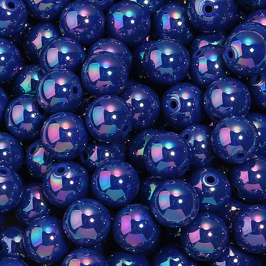 800pcs 16mm plated acrylic round beads, large hole chunky bubblegum beads, DIY craft supplies for beadable pens, bracelets, keychains & phone charms