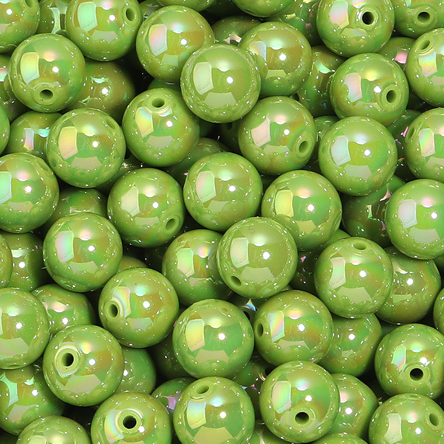 800pcs 16mm plated acrylic round beads, large hole chunky bubblegum beads, DIY craft supplies for beadable pens, bracelets, keychains & phone charms