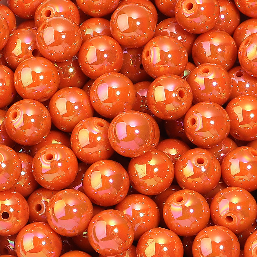 800pcs 16mm plated acrylic round beads, large hole chunky bubblegum beads, DIY craft supplies for beadable pens, bracelets, keychains & phone charms